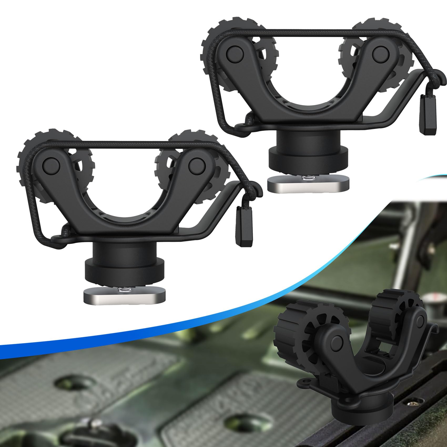 Fishing Kayak Cart - Kayak Rail Paddle Holder Kayak Track