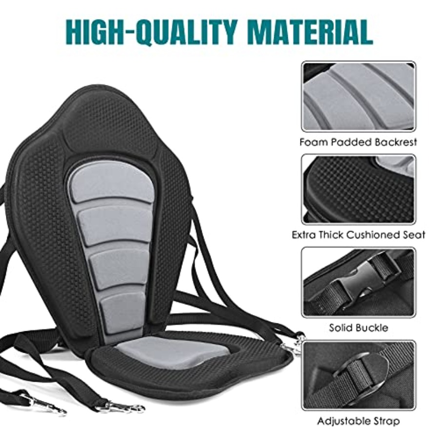 Deluxe Padded Kayak Seat with  - Fishing Kayak Storage Bag reseña y precio
