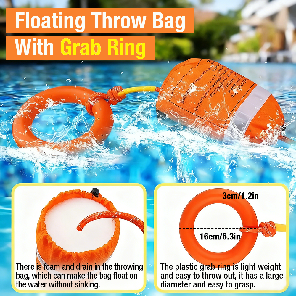 1SET Water Rescue Throw Bag, w - Fishing Kayak Crate reseña y precio