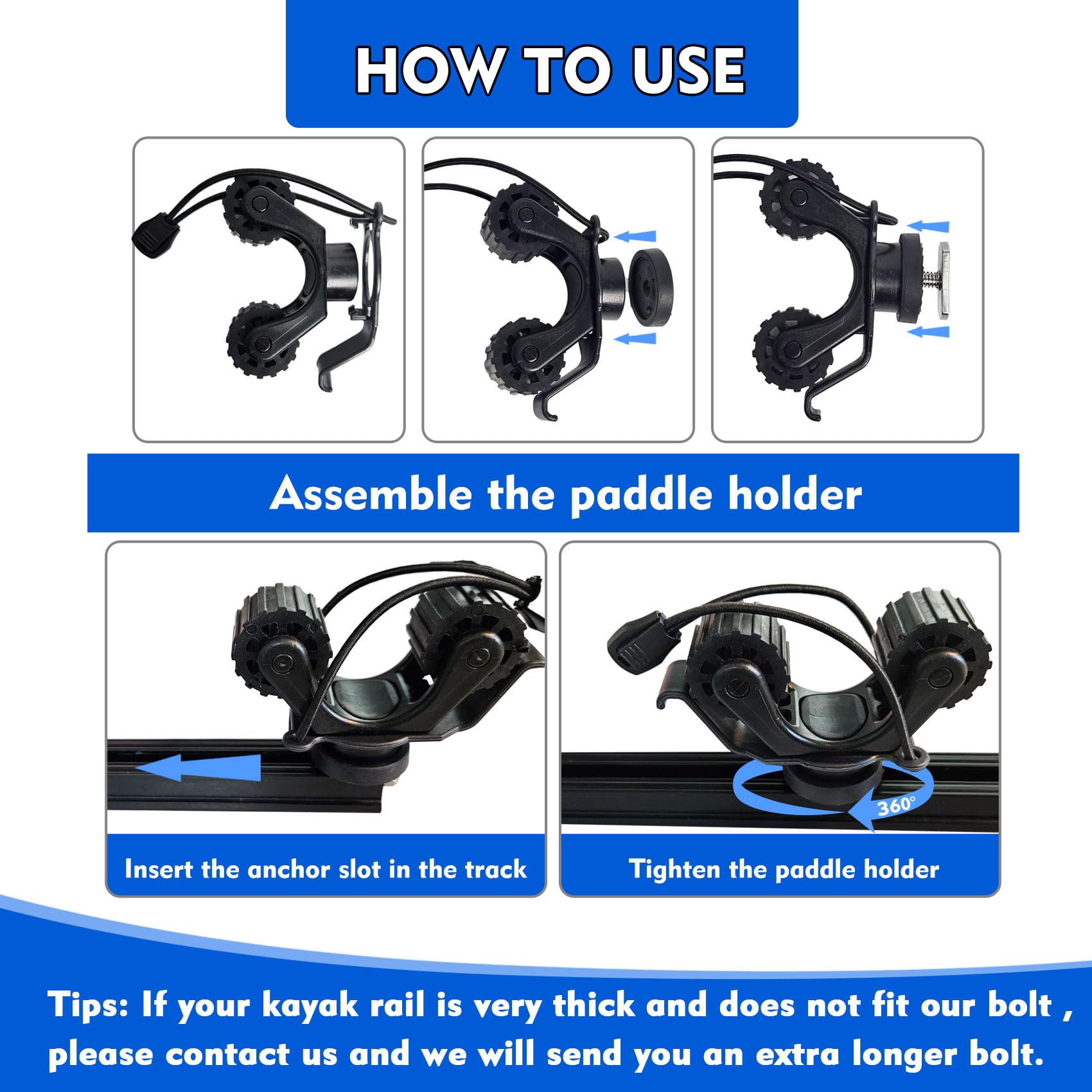Kayak Rail Paddle Holder Kayak - Fishing Kayak Cart reseña y precio