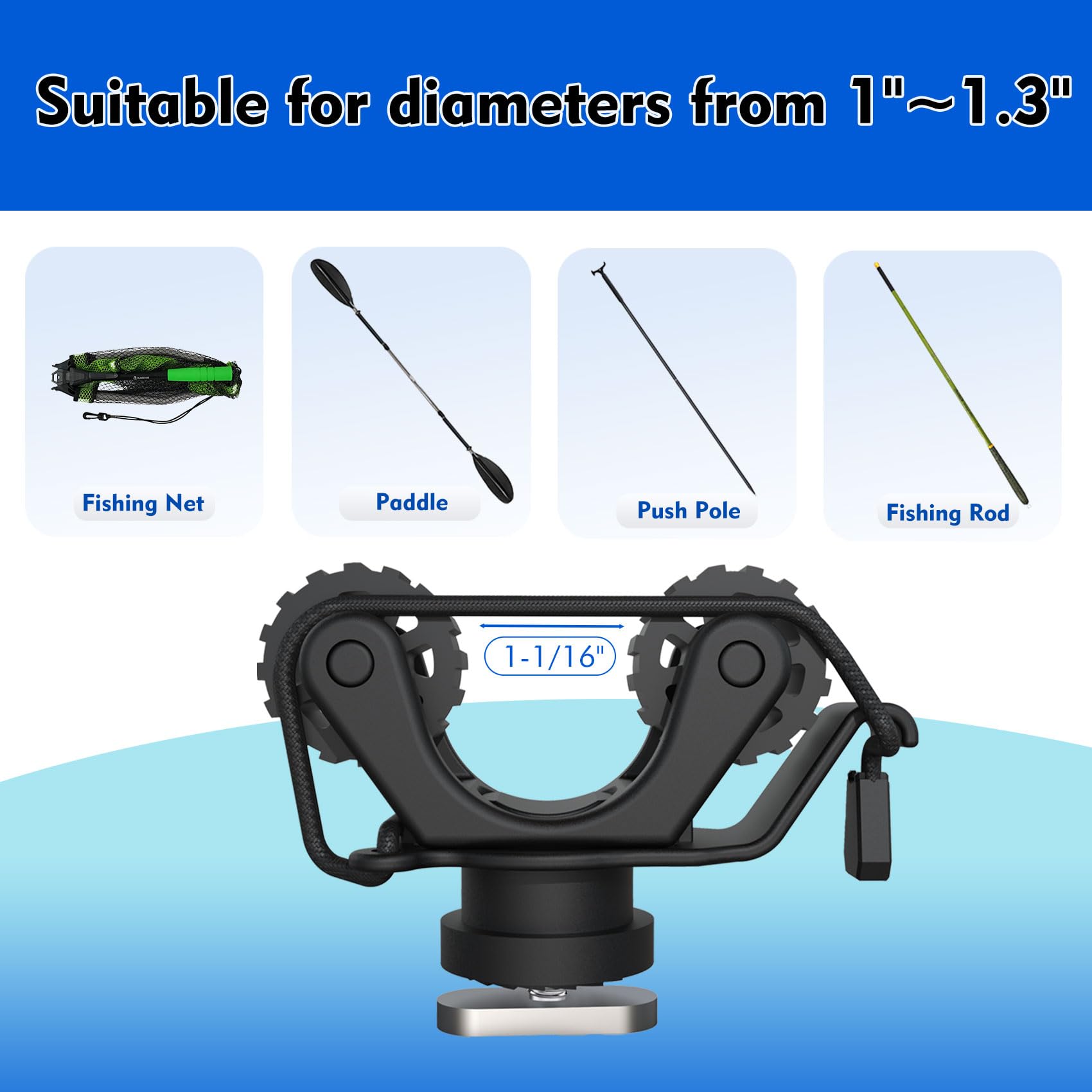 Kayak Rail Paddle Holder Kayak - Fishing Kayak Cart reseña y precio