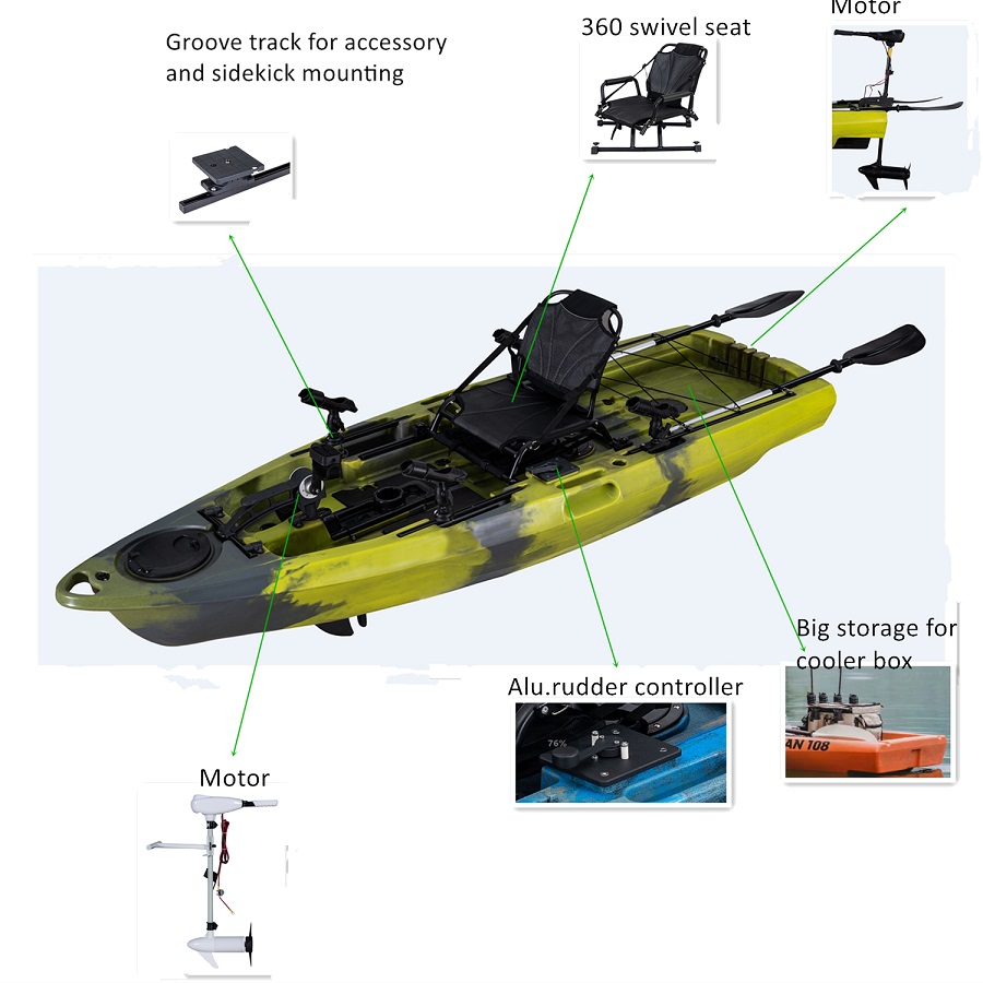 LSF Plastic Rowing Fishing Ele - Fishing Kayak Paddle reseña y precio