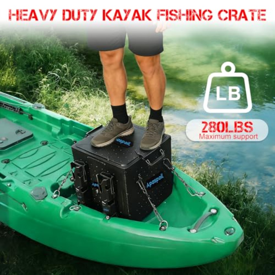 Kayak Fishing Crate with 4 Rod - Fishing Kayak Crate reseña y precio
