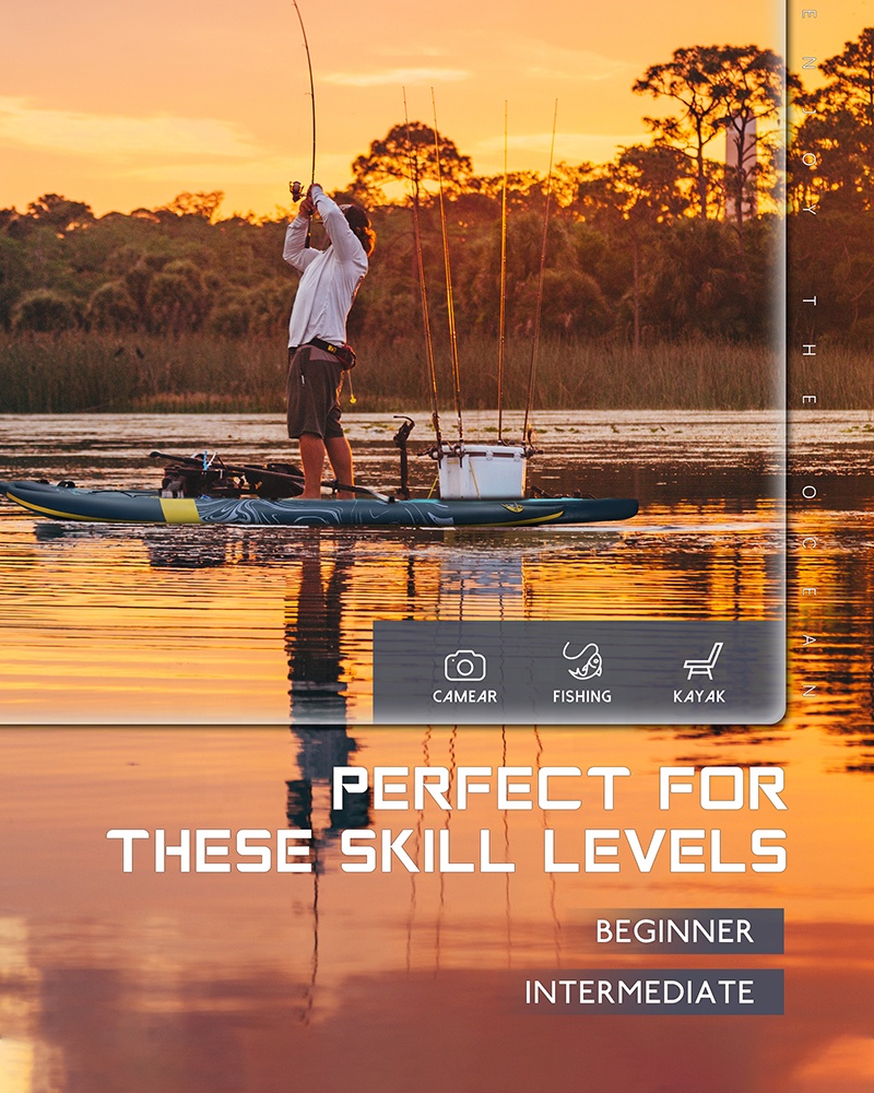 Three Air Chamber Inflatable F - Fishing Kayak Rod Holder reseña y precio